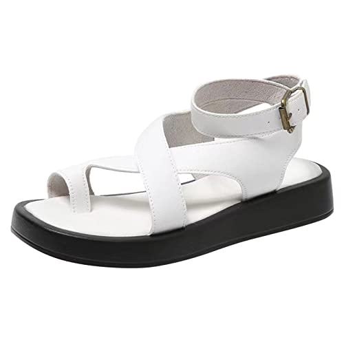 RYTEJFES Plateau Sandalen Damen Rutschfest Plateau Sommer Sandalen Leichte Weiche Sommerschuhe Sandale Elegant 39 Sandaletten Lässige Bequem Badeschuhe Braun Schwarz Slides Plateau Sandalen von RYTEJFES