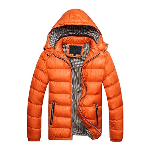 RYTEJFES Steppjacke Herren übergangsjacke Winter mit Kapuze Verdickender Warmer Wattierter Mantel Winterjacke Daunenjacke Abnehmbare Kapuze Wintermantel Thermojacke Herrenjacke von RYTEJFES