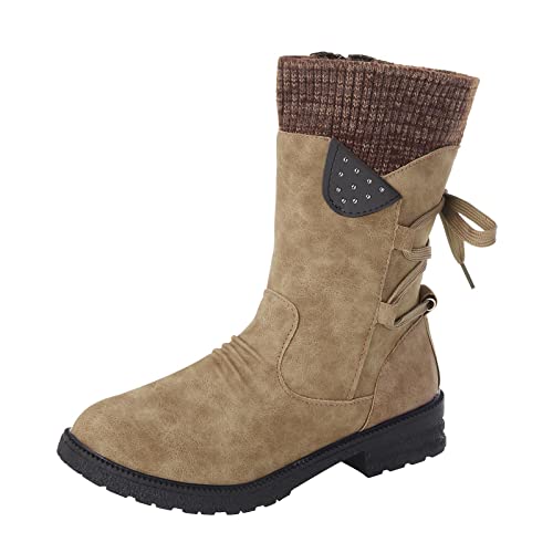 Winterstiefel, Stiefel Leder Damen Schwarz Absatz Braun Mädchen 40 Schnürstiefel Winterstiefel Winterschuhe Hohe Stiefel Winter Boots Halblange Schuhe Mode Winterboots Warm Halbschaft Stiefel % von RYTEJFES