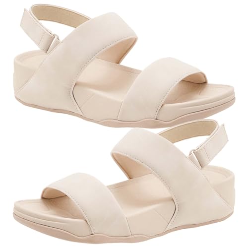 RZYW Damensandalen Women's Slippers Casual Plateau Sandalen Frauen Bequeme Sommer Hausschuhe Strand Bequeme Sommerschuhe für breite Füße Bohemian Sandals,Apricot,36/230mm von RZYW