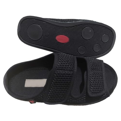 RZYW Diabetikerschuhe Extra Weit Herren Senioren Hausschuhe Diabetiker Schuhe Damen Schuhe Herren Klettverschluss Schuhe für Geschwollene Füße geeignet für Hallux Valgus,Schwarz,35/225mm von RZYW