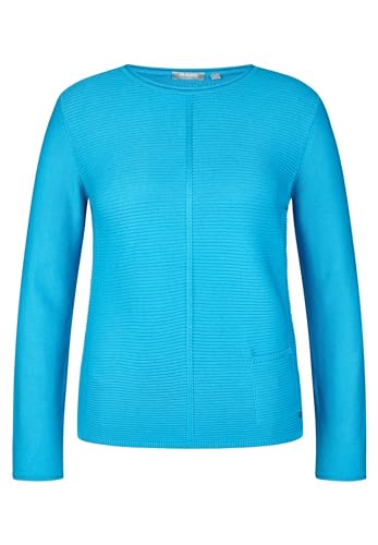 Rabe Damen Pullover Rundhals, mit Tasche türkis - 46 von Rabe