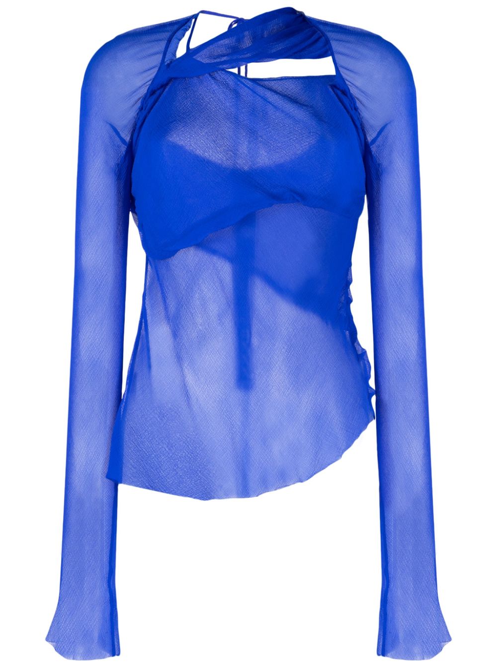 Rachel Gilbert Semi-transparentes Oberteil - Blau von Rachel Gilbert