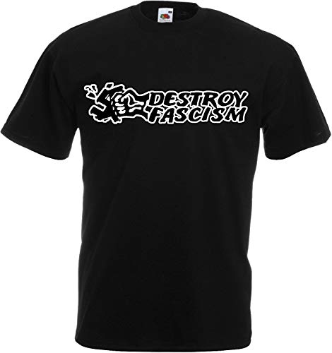 Destroy Fascism T-Shirt, schwarz von Racker-n-Roll