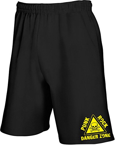 Punk Rock Danger Zone Jam Short Black von Racker-n-Roll