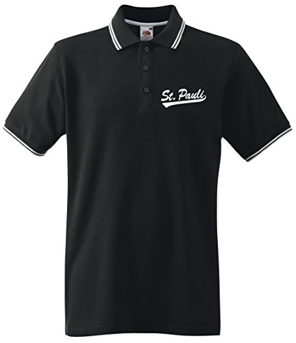 Racker-n-Roll ST. Pauli Streifen Poloshirt Tipped Polo Brustdruck von Racker-n-Roll