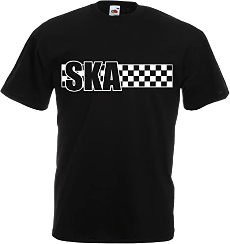 SKA Motiv T-Shirt, Schwarz von Racker-n-Roll