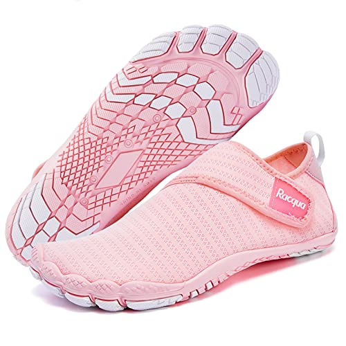 Racqua Wasserschuhe Herren und Damen Badeschuhe Schwimmen Schwimmschuhe Aquaschuhe beachies Rosa35 von Racqua