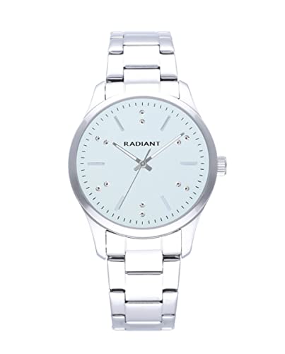Radiant - Saona-Kollektion - Analog Quarzuhr. Armbanduhr für Frauen. Armbanduhr mit silberfarbenem Zifferblatt und Edelstahlarmband. Größe 36mm. 3ATM. von Radiant
