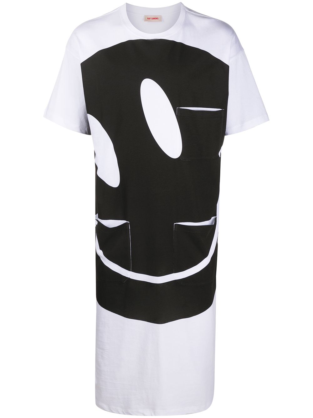 Raf Simons Langes T-Shirt mit Smiley-Print - Weiß von Raf Simons