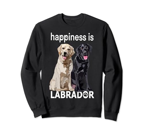 Happiness Labrador Schwarz Gelb Golden Retriever Hund Mama Papa Sweatshirt von Raf THE ARTIST Designs