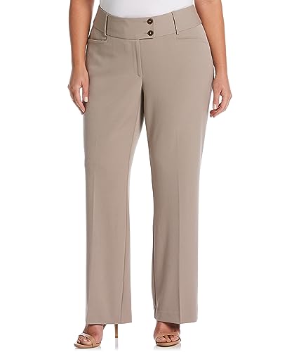 Rafaella Damen Gabardine Bootcut Pant-Curvy Fit Klassische Hose, Sommer-Strohhalm, 20 Plus von Rafaella