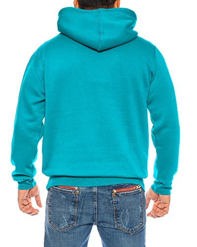 Raff &Taff Hoodie Kapuzenpullover Sweatshirt Sweater Pullover |S-10XL| Sport Alltag Freizeit|Premium Baumwolle Fleece Innenseite (RT-H-401-Petrol- 5XL) von Raff&Taff