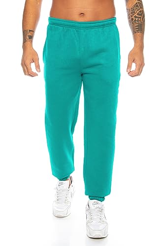 Raff&Taff Sporthose Sweatpants Pyjamas Übergrößen Funktionshose Trainingshose Jogginghose | Premium Baumwolle (RT-T-405-Petrol -3XL) von Raff&Taff