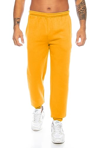 Raff&Taff Sporthose Sweatpants Pyjamas Übergrößen Funktionshose Trainingshose Jogginghose | Premium Baumwolle (RT-T-405-Senf -8XL) von Raff&Taff