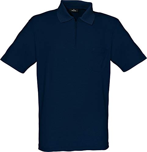 RAGMAN Herren Softknit-Poloshirt mit Zip XXL, Marine-070 von RAGMAN