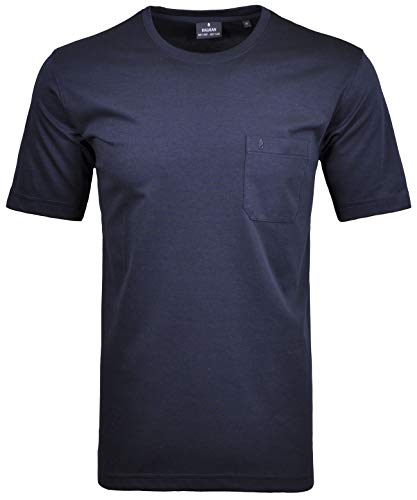 RAGMAN Herren Softknit T-Shirt Rundhals, mit Brusttasche L, Marine-070 von RAGMAN