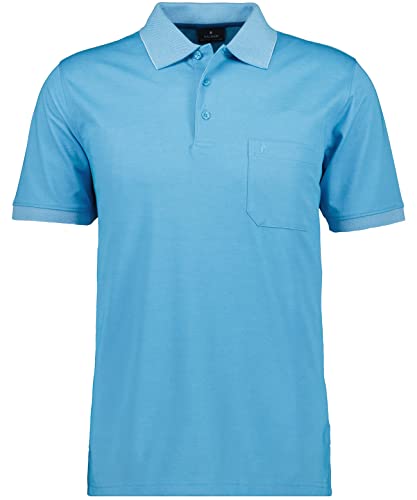 RAGMAN Herren Softknit-Polo mit Brusttasche, Kurzarm XXL, Ibiza Blau-742 von RAGMAN