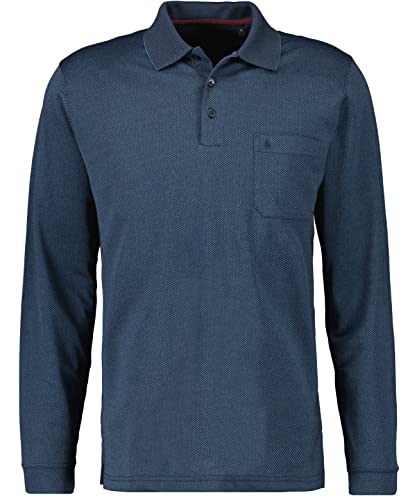 RAGMAN Herren Poloshirt Langarm S, Marine-070 von RAGMAN