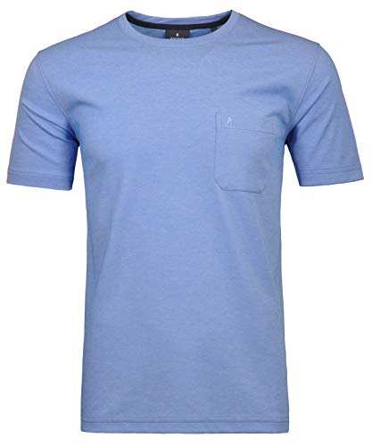 Ragman Herren T-Shirt Softknit Uni, Pflegeleicht 3XL, Blau-718 von RAGMAN