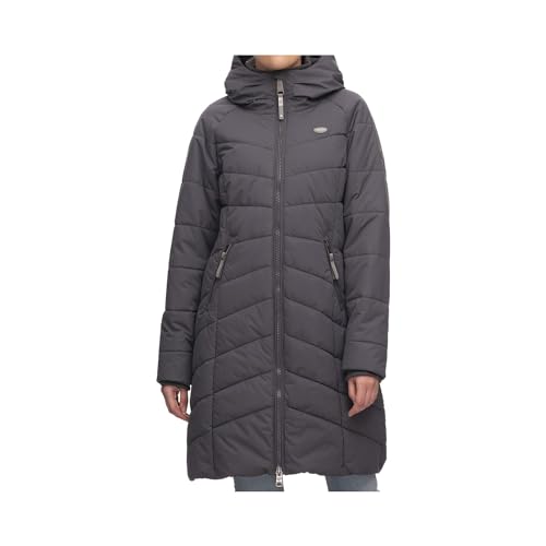 Ragwear DIZZIE COAT Damen Frauen Mantel,Parka,Steppmantel,lange Jacke,Stehkragen,wasserdicht,Grau,XXL von Ragwear