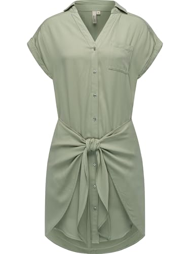 Ragwear Damen Kurzarm Sommerkleid kurzes Blusenkleid mit Taillenband und Brusttasche Bahaya YOUMODO Dusty Green Gr. XXL Ragwear Damen Kurzarm Sommerkleid kurzes Blusenkleid mit Taillenband und Brusttasche Bahaya YOUMODO Dusty Green Gr. XXL von Ragwear