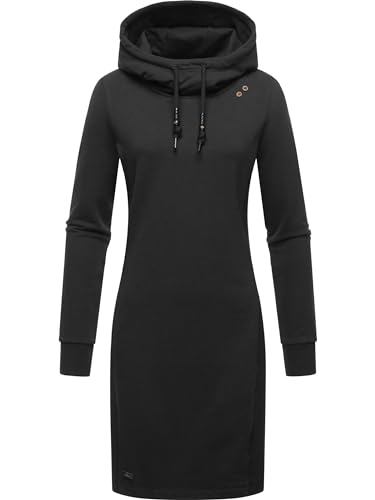 Ragwear Damen Langarm-Kleid Strickkleid kurz Sabreen Black23 Gr. 4XL von Ragwear
