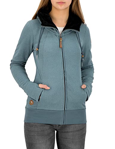 Ragwear Damen Liberty Organic II Kapuzenjacke, Frauen Zip Hoodie,Kapuzenpullover,Sweatjacke,warm,kuschlig,Winterpullover,Regular Fit,Grün,XS von Ragwear