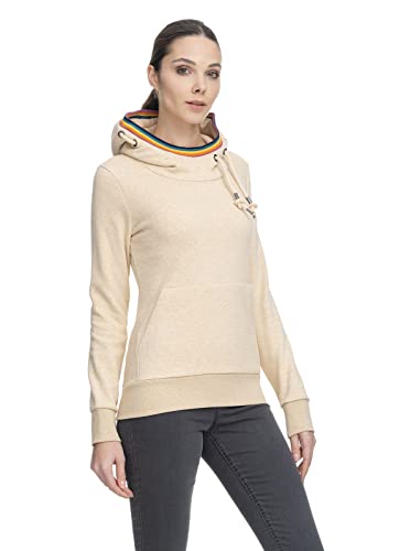 Ragwear ERMELL Damen Frauen Sweatshirt,Pullover,Pulli,sportlicher Sweater,Hoodie,hoher Stehkragen,Braun,S von Ragwear