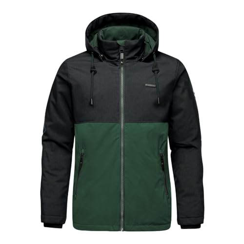 Ragwear Herren Jacke Übergangsjacke Kapuzenjacke Outdoorjacke Roens, Farbe:Mehrfarbig, Größe:M, Artikel:-5016 pine green von Ragwear