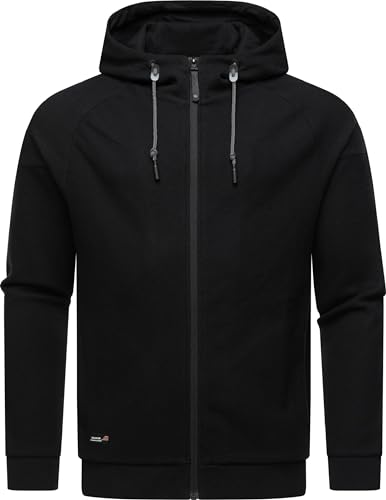 Ragwear Herren Zip-Hoodie Sweatjacke Kapuzenjacke mit verstellbarer Kapuze Dreyner YOUMODO Black Gr. L von Ragwear