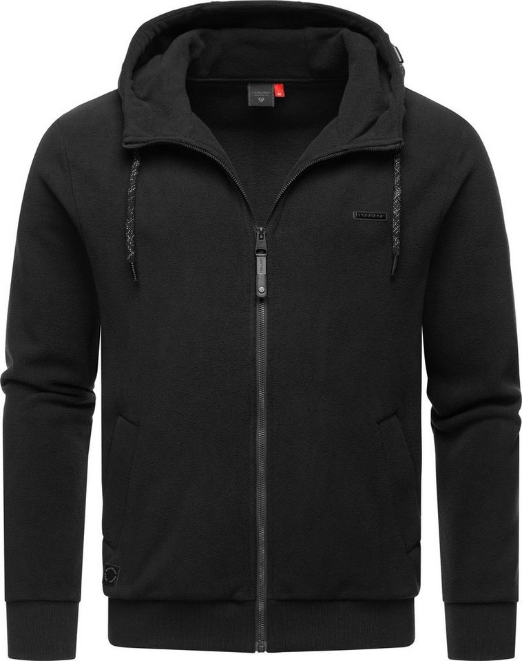 Ragwear Kapuzensweatjacke Natte Zip Fleece Herren leichte basic Fleecejacke mit Kapuze von Ragwear