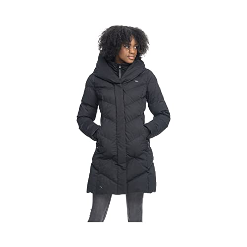 Ragwear W Natalka Schwarz - Modischer vielseitiger Damen Wintermantel, Größe XL - Farbe Black von Ragwear