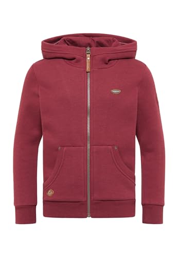 Ragwear Nesie Zip Mädchen Sweatjacke Sweatshirt mit Kapuze Übergangsjacke Jacke Cardigan Strickjacke aus weicher Baumwolle (DE/NL/SE/PL, Numerisch, 140, Regular, Raspberry) von Ragwear