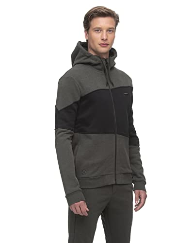 Ragwear NYKOS Herren Männer Sweatjacke,Sweatshirt mit Reißverschluss,Zip Hoodie,Kapuze,Stehkragen,Grün,XXL von Ragwear