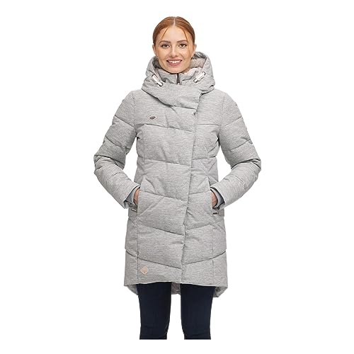 Ragwear PAVLA Damen Frauen Parka,Parka,Steppmantel,lange Jacke,Stehkragen,wasserdicht,Weiß,L von Ragwear