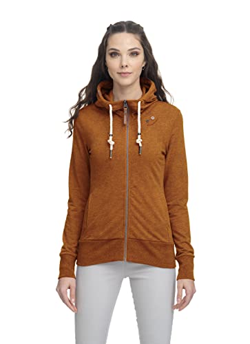 Ragwear PAYA Damen Frauen Sweatjacke,Sweatshirt mit Reißverschluss,Zip Hoodie,Kapuze,Stehkragen,Gelb,XXL von Ragwear