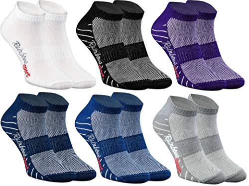 Rainbow Socks - Damen Herren Quarter Sport Socken - 6 Paar - Dunkel - Größen 39-41 von Rainbow Socks