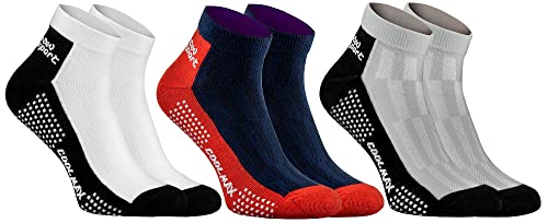 Rainbow Socks - Kurze Sportsocken Coolmax – Für Frauen und Männer – 3 Paare Weiß, Grau und Rot - Größe 39-41 von Rainbow Socks