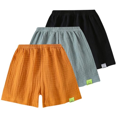 Rainjia 1-9 Jahre Baby Mädchen Jungen Musselin Shorts 80/86/92/98/104 Mädchen Jungen Kurze Hose Baumwolle 104/110/116/122/128/134 Kinder Einfarbige Sommer Freizeit Hosen Kurze Sport, 3er Pack Rainjia 1-9 Jahre Baby Mädchen Jungen Musselin Shorts 80/86/92/98/104 Mädchen Jungen Kurze Hose Baumwolle 104/110/116/122/128/134 Kinder Einfarbige Sommer Freizeit Hosen Kurze Sport, 3er Pack von Rainjia