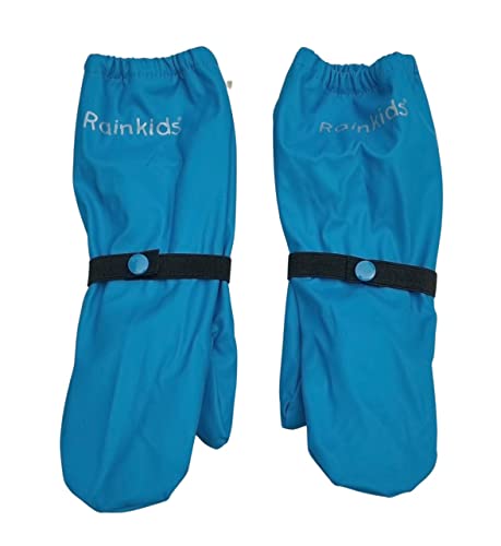 Rainkids Kinder Matschhandschuhe gefüttert Buddelhandschuhe Fleecefutter wasserdicht (Gr. 2 (ca. 3-5 Jahre), mittelblau) von Rainkids