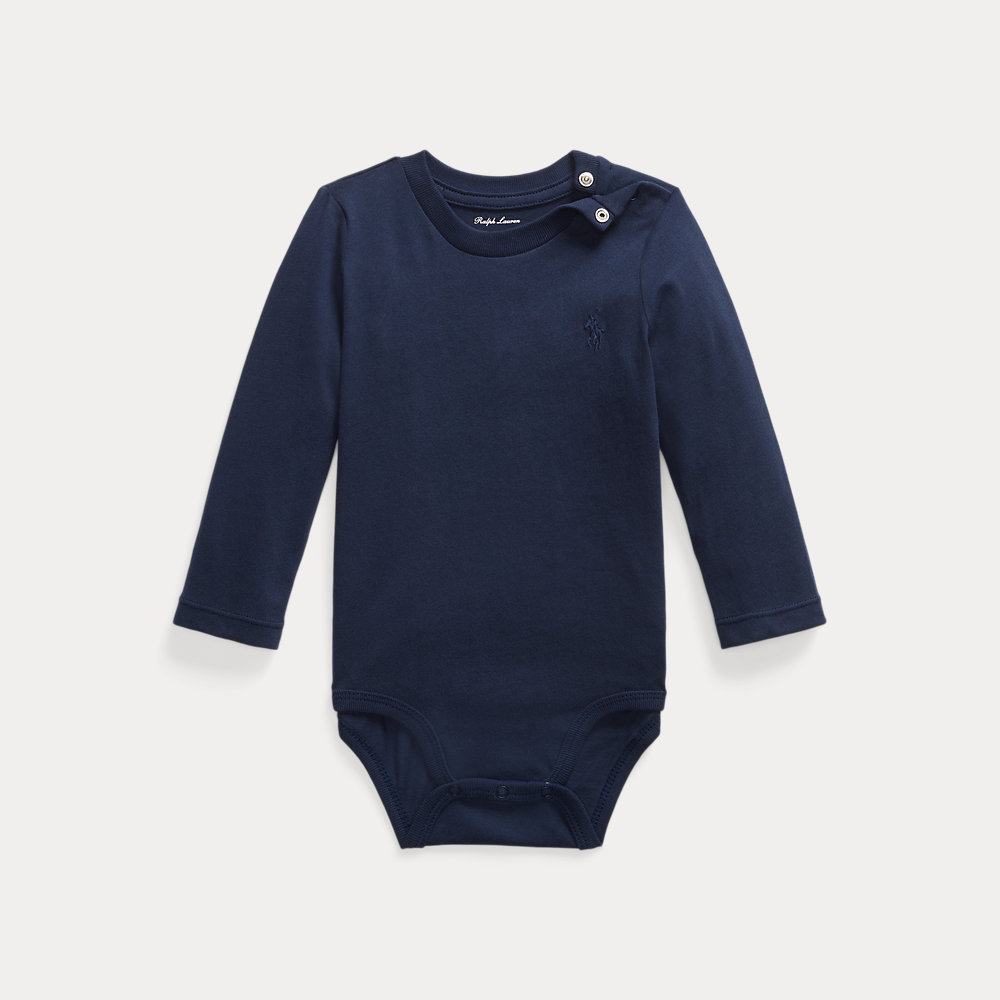 Langarm-Babybody aus Baumwolljersey von Ralph Lauren