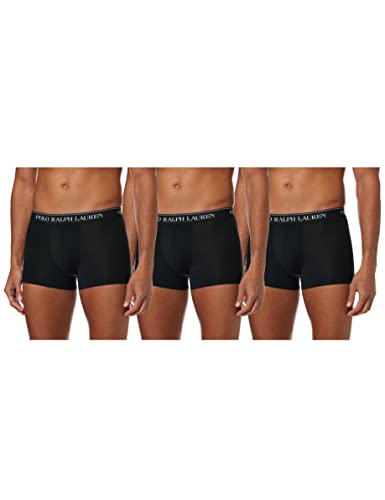 Polo Ralph Lauren Herren Unterwäsche Boxer 3 Stretch Cotton Classic Trunks Jersey 3 Pack (Schwarz, S) von Ralph Lauren