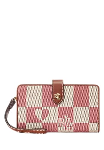 Ralph Lauren "Lauren XL Etui, Geldbörse, Clutch, Beige-Rot von Ralph Lauren