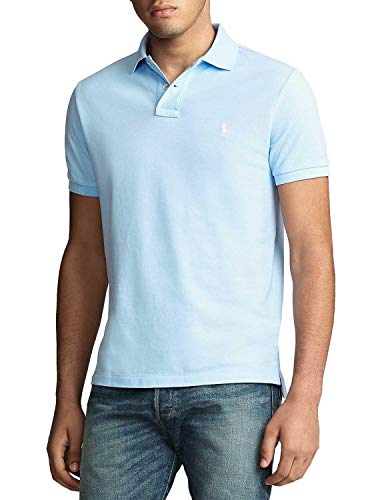 Ralph Lauren Polo Herren Poloshirt Custom-Slim-Fit Hellblau XL von Ralph Lauren