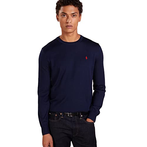 Ralph Lauren Pullover mit Rundhalsausschnitt aus Baumwolle, blau, Large von Ralph Lauren