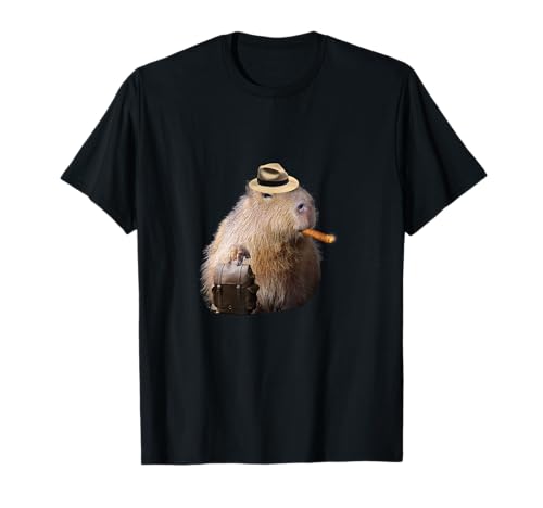 Capybara Mann Geldbörse lustig süß T-Shirt von Random Galaxy