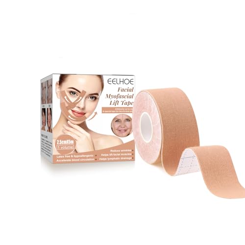 2.5cm X 5m Kinesiologie Tape Für Gesicht Hals Augen Lifting Remover Aufkleber Gesicht Lift Elastizität Patches Facelift Band Für Gesicht Hals Bänder von Ranuw