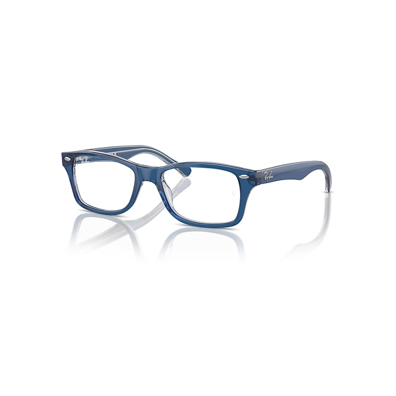 Ray-Ban Rb1531 Optics Kids  Oben Dunkelblau & Braun & Hellgrau Fassung Klar Glas Polarisiert 48-16 von Ray-Ban