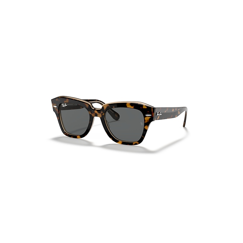 Ray-Ban State Street Sonnenbrillen Havana Auf Braun Transparent Fassung Grau Glas 49-20 von Ray-Ban